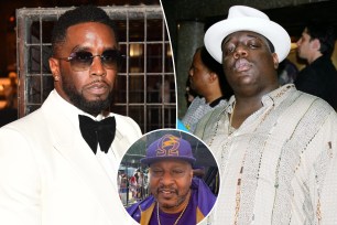 Collage of celebrities Sean Combs, The Notorious B.I.G., and BODYGUARD GENE DEAL